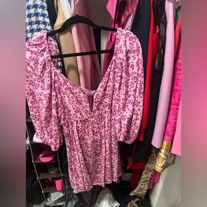 Sexy summer dress in pink